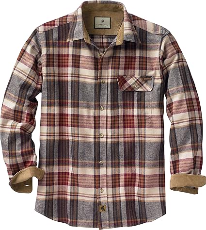 Men's Flannel Shirt Long Sleeve Button Down 100% Cotton